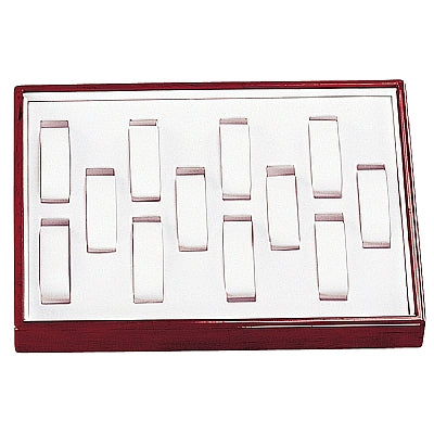 Leatherette and Genuine Wood Tray for 12 Watches