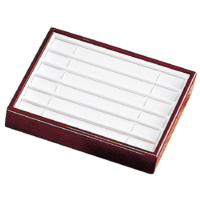 Genuine Wood Frame Bracelet Tray with Leatherette Interior