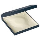 Paper Covered Large Set Box with Gold Accent and White Interior