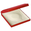 Paper Covered Large Set Box with Gold Accent and White Interior