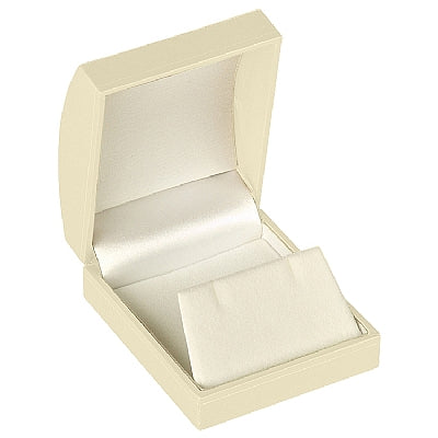 Paper Covered Single Earring Box with Gold Accent and White Interior