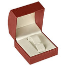 Paper Covered Bangle or Watch Box with Gold Accent and White Interior