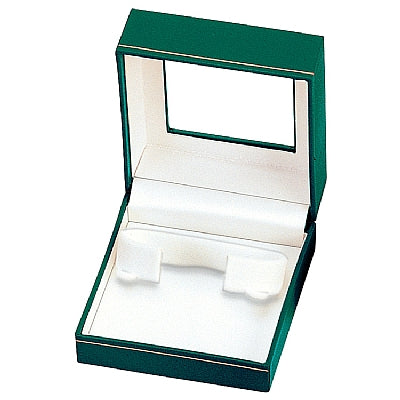 Paper Covered Bangle Box with Window and Matching Interior