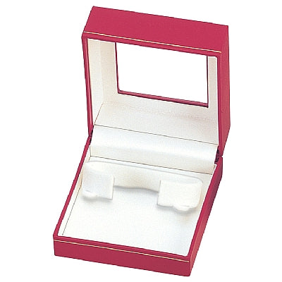 Paper Covered Bangle Box with Window and Matching Interior