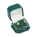 Leatherette French Clip Earring Box with Velvet Interior