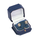 Leatherette French Clip Earring Box with Velvet Interior