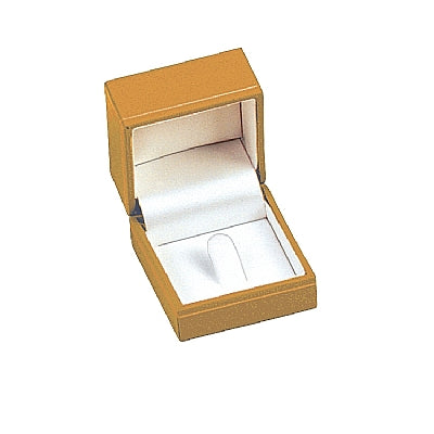 Paper Covered Clip Ring Box with Gold Accent