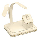 Leather Set Of Earring And Ring Stand with Rope Trim