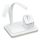 Leather Set Of Earring And Ring Stand with Rope Trim