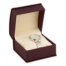 Leatherette Collar Watch Box Leatherette Interior with Matching Ribboned Packer