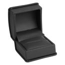 Leatherette Single Ring Box Leatherette Interior with Matching Ribboned Packer