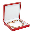 High Shine Mahogany Color Wooden Pearl Box