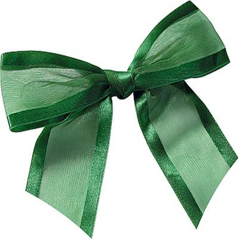 Pre-Tied Organza Bow with Satin edge