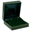 Paper Covered Clip Earring Box with Gold Accent