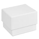 Rosewood Look Single Earring Box with White Leatherette Interior