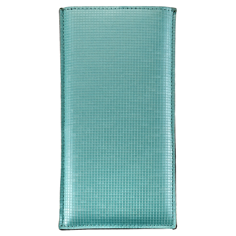 Metallic Checkered Textured Slip-In Eyewear Case