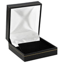 Paper Covered Clip Earring Box with Gold Accent
