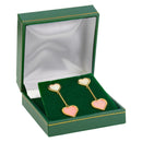 Paper Covered Clip Earring Box with Gold Accent