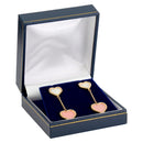 Paper Covered Clip Earring Box with Gold Accent