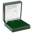 Paper Covered Hoop Earring Box with Gold Accent