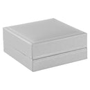 Paper Covered Hoop Earring Box with Gold Accent