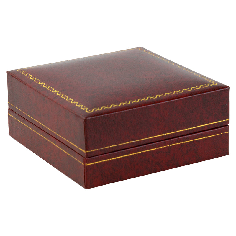 Paper Covered French Clip Earring Box with Gold Accent