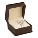 Leatherette Collar Watch Box Leatherette Interior with Matching Ribboned Packer