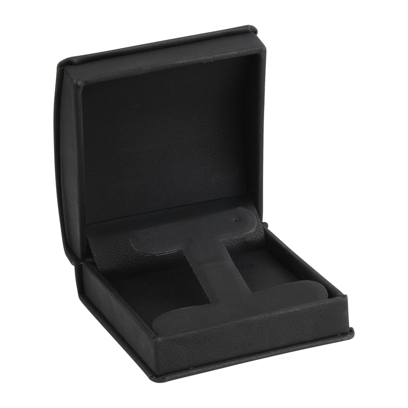 Leatherette Clip Earring Box Leatherette Interior with Matching Ribboned Packer