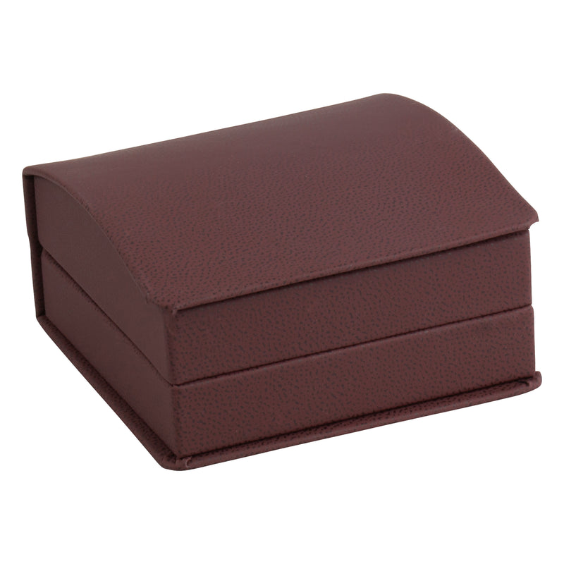 Leatherette Clip Earring Box Leatherette Interior with Matching Ribboned Packer