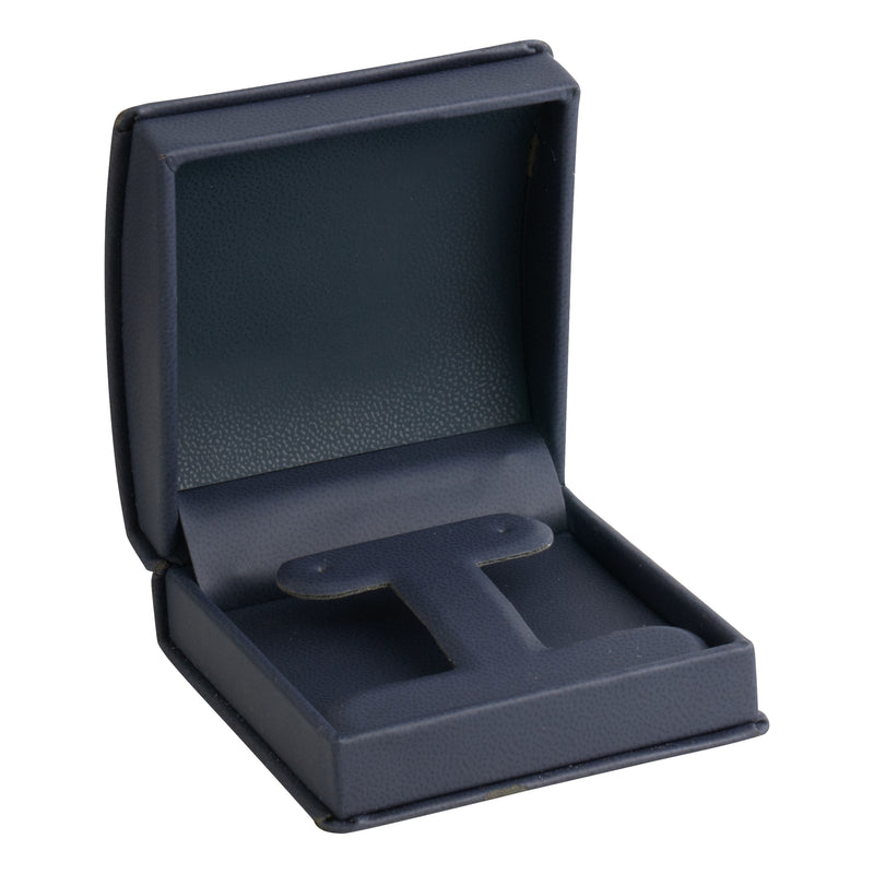 Leatherette Clip Earring Box Leatherette Interior with Matching Ribboned Packer