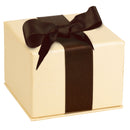 Leatherette Single Earring Box Leatherette Interior with Matching Ribboned Packer