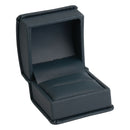 Leatherette Single Ring Box Leatherette Interior with Matching Ribboned Packer