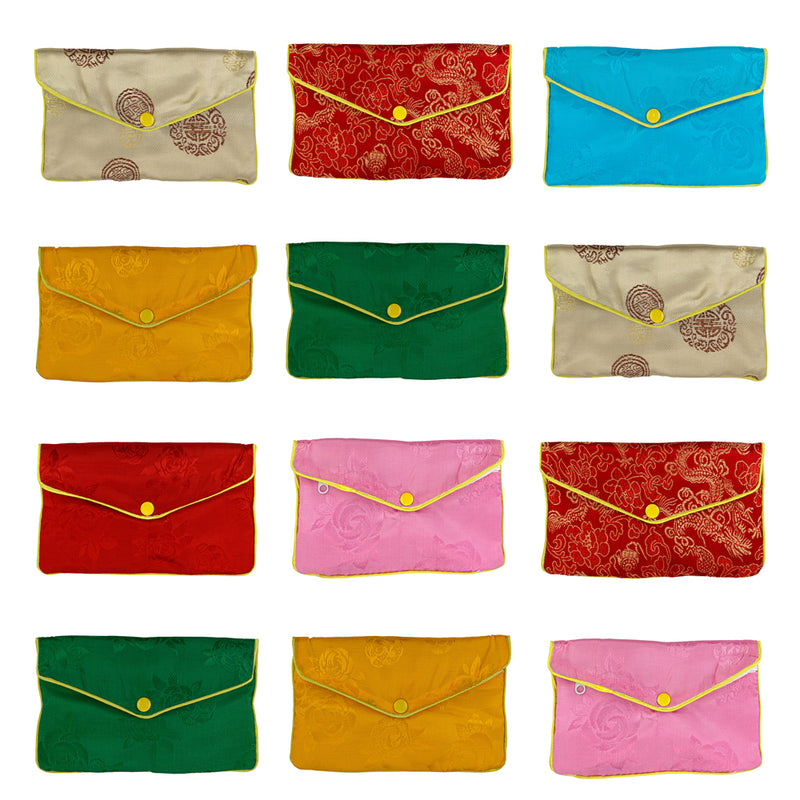 Assorted Printed Chinese Brocade Pouch