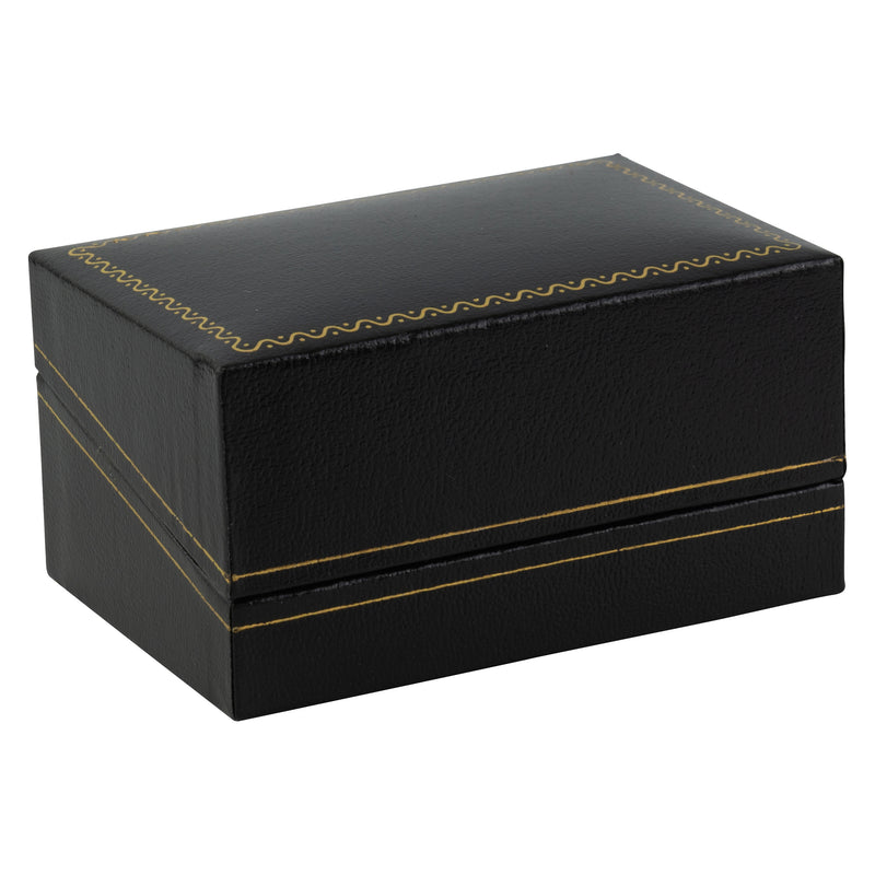 Paper Covered Large Cufflink Box with Gold Accent