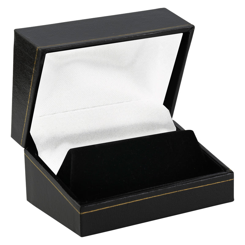 Paper Covered Large Cufflink Box with Gold Accent