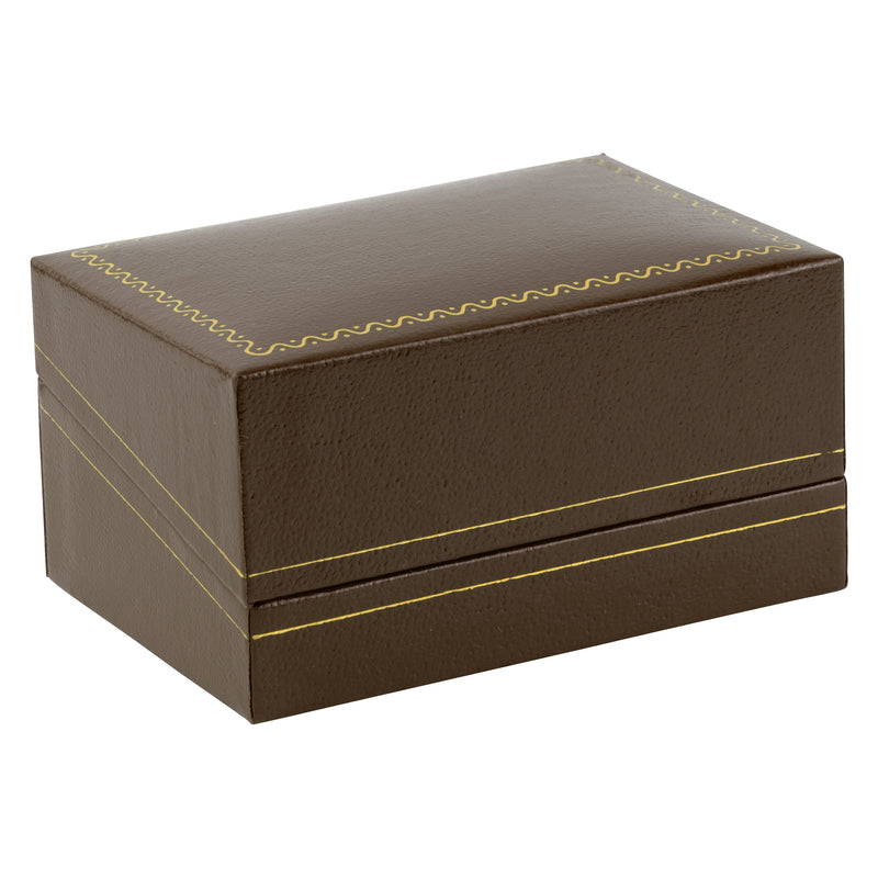 Paper Covered Large Cufflink Box with Gold Accent