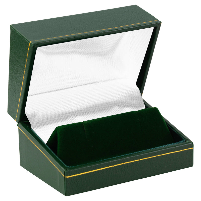 Paper Covered Large Cufflink Box with Gold Accent