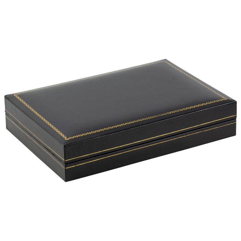 Paper Covered Pearl Box with Gold Accent