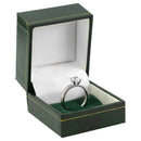 Paper Covered Clip Ring Box with Gold Accent