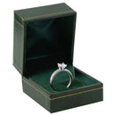 Paper Covered Clip Ring Box with Gold Accent