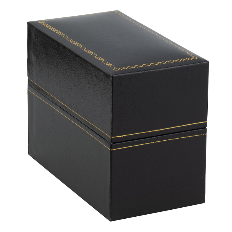 Paper Covered Standing Bangle Box with Gold Accent