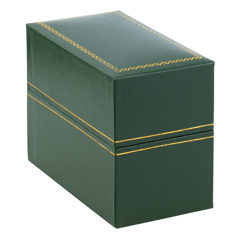 Paper Covered Standing Bangle Box with Gold Accent