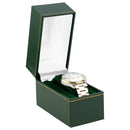 Paper Covered Standing Bangle Box with Gold Accent
