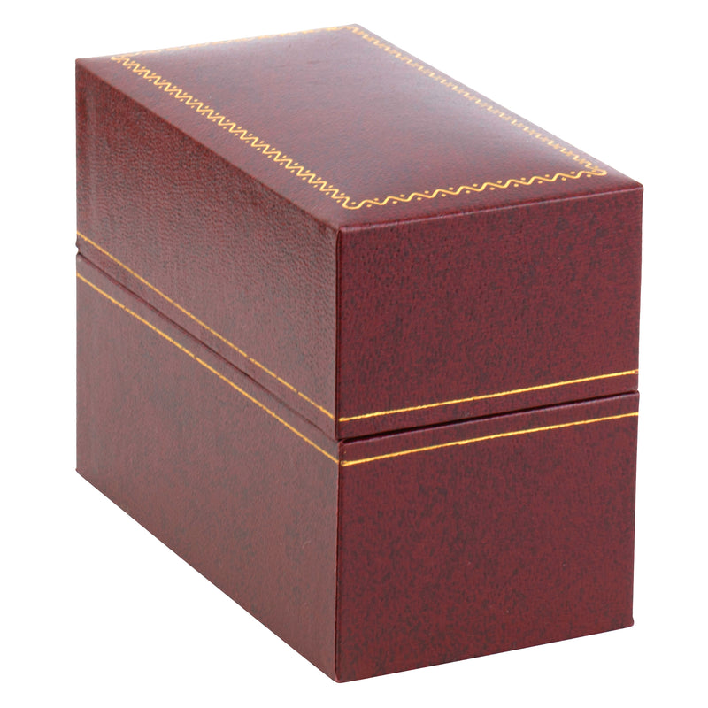 Paper Covered Standing Bangle Box with Gold Accent