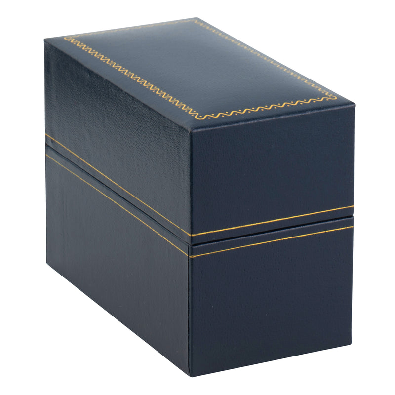 Paper Covered Standing Bangle Box with Gold Accent