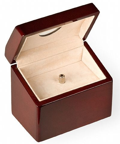 Genuine Hardwood Rectangular Diamond Claw Box with Cream Interior