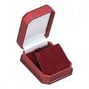 Paper Covered Universal Box with Wooden Caps on The Lid And Base - Reversible Pad, Velour Inserts and Satin Inner Lids