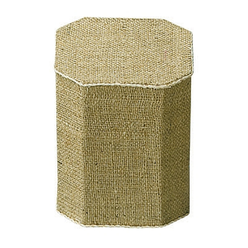 Jute Sack Covered Pedestal Display