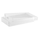 White Cotton Filled Cardboard Boxes - 3 1-2" x 3 1-2" x 2"