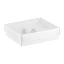 White Cotton Filled Cardboard Boxes - 3 1-2" x 3 1-2" x 2"